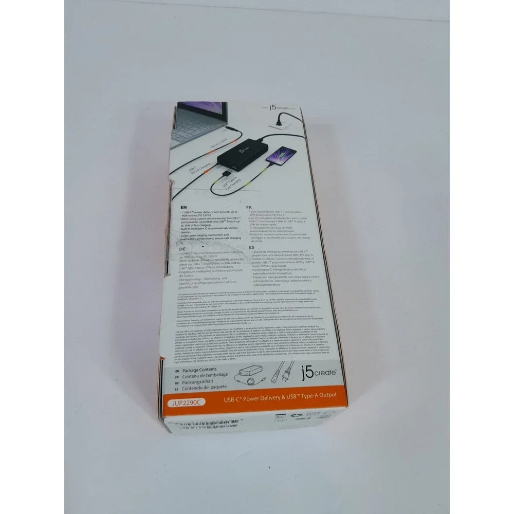 J5 Create 100W PD USB-C Super Charger 100w JUP2290C NoB